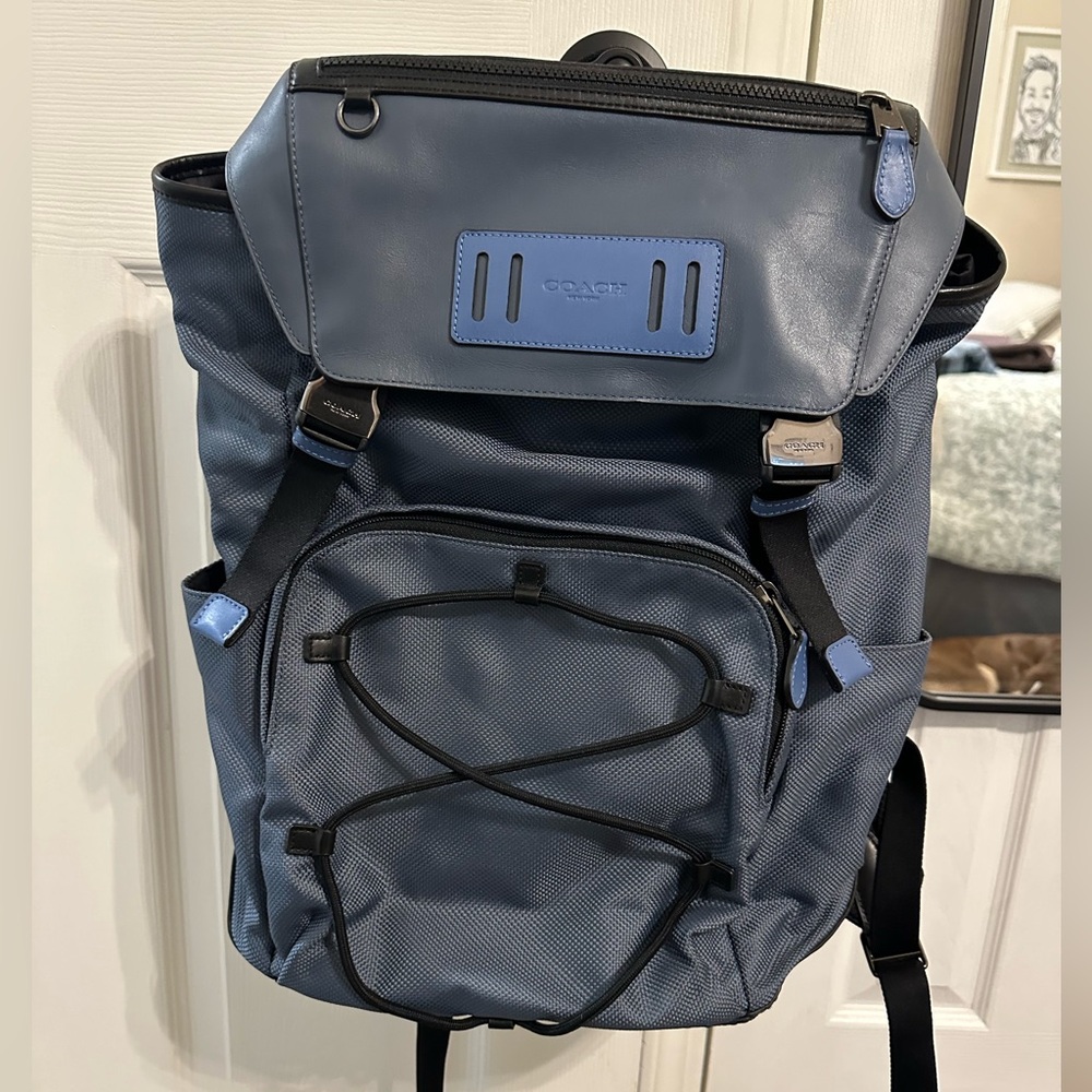 Men's Blue Coach Backpack